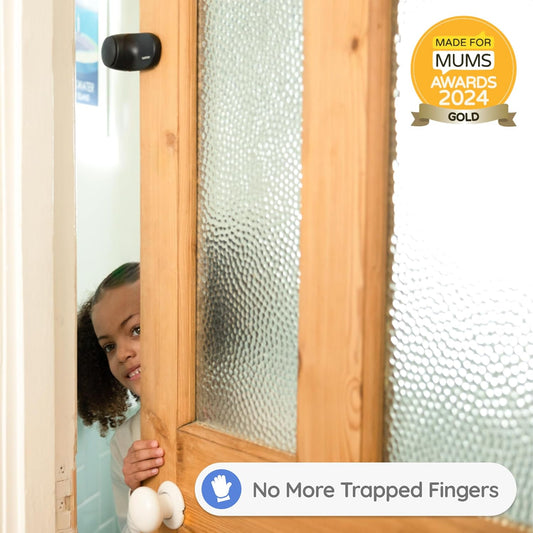 BABYGO® Batentes de segurança para porta de bebê | Protetores de porta anti-bate para crianças | Protetores de dedos para portas à prova de crianças | Fechaduras de segurança infantil para casa | Conjunto de 2 peças