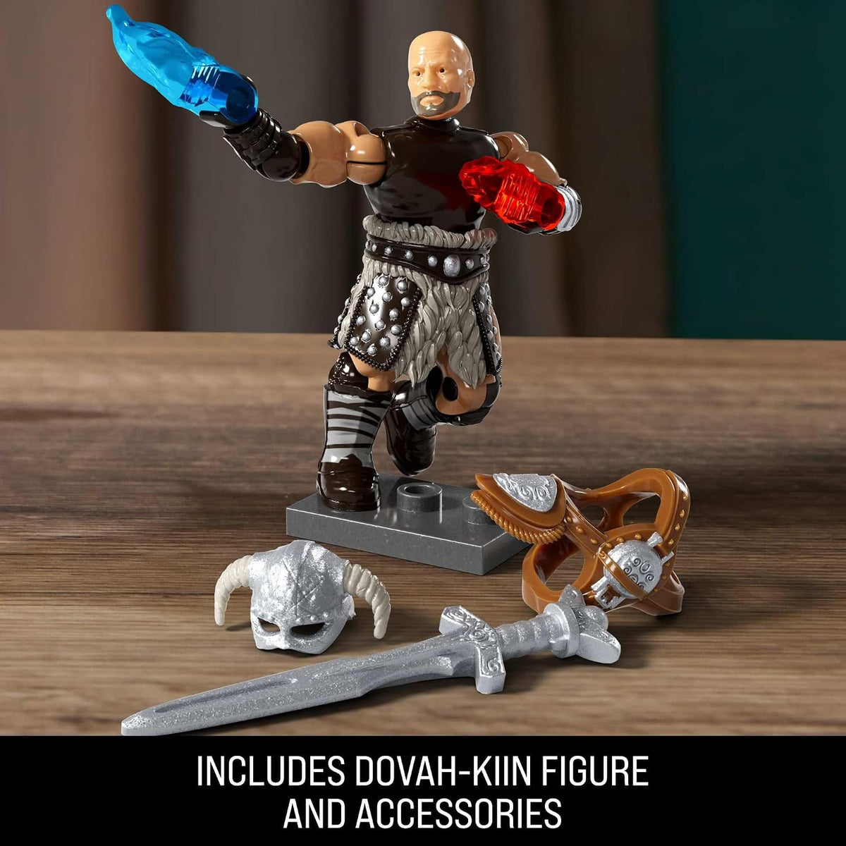 MEGA Bonecos de Ação e Brinquedos de Montar MEGA Skyrim – Alduin, o Devorador de Mundos (619 peças) com 1 figura do Dragonborn, para colecionadores (HXR98)