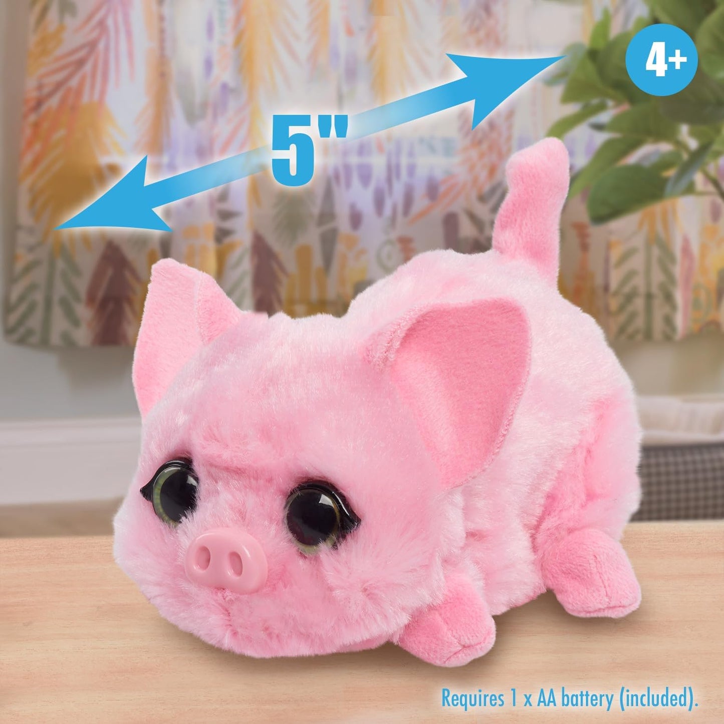 FurReal My Minis Piglet Juguete Interactivo, Pequeño Cochinillo de Peluche con Movimiento, Rosa, Felpa Suave, Juguetes para niños a Partir de 4 años