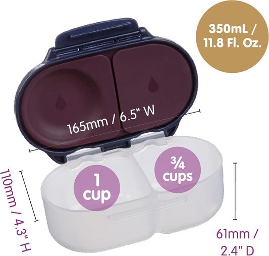 b.box Lancheira Harry Potter | Mini lancheira Bento com 2 compartimentos à prova de vazamentos | Ideal para lanches e refeições infantis | Comporta uma fruta inteira | Livre de BPA