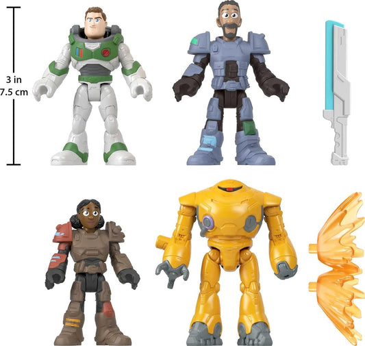 Imaginext Conjunto de Figuras Disney e Pixar Lightyear Jr. ZAP Patrol Multipack com Brinquedo Buzz Lightyear para Crianças em Idade Pré-escolar a partir de 3 Anos, HGT27