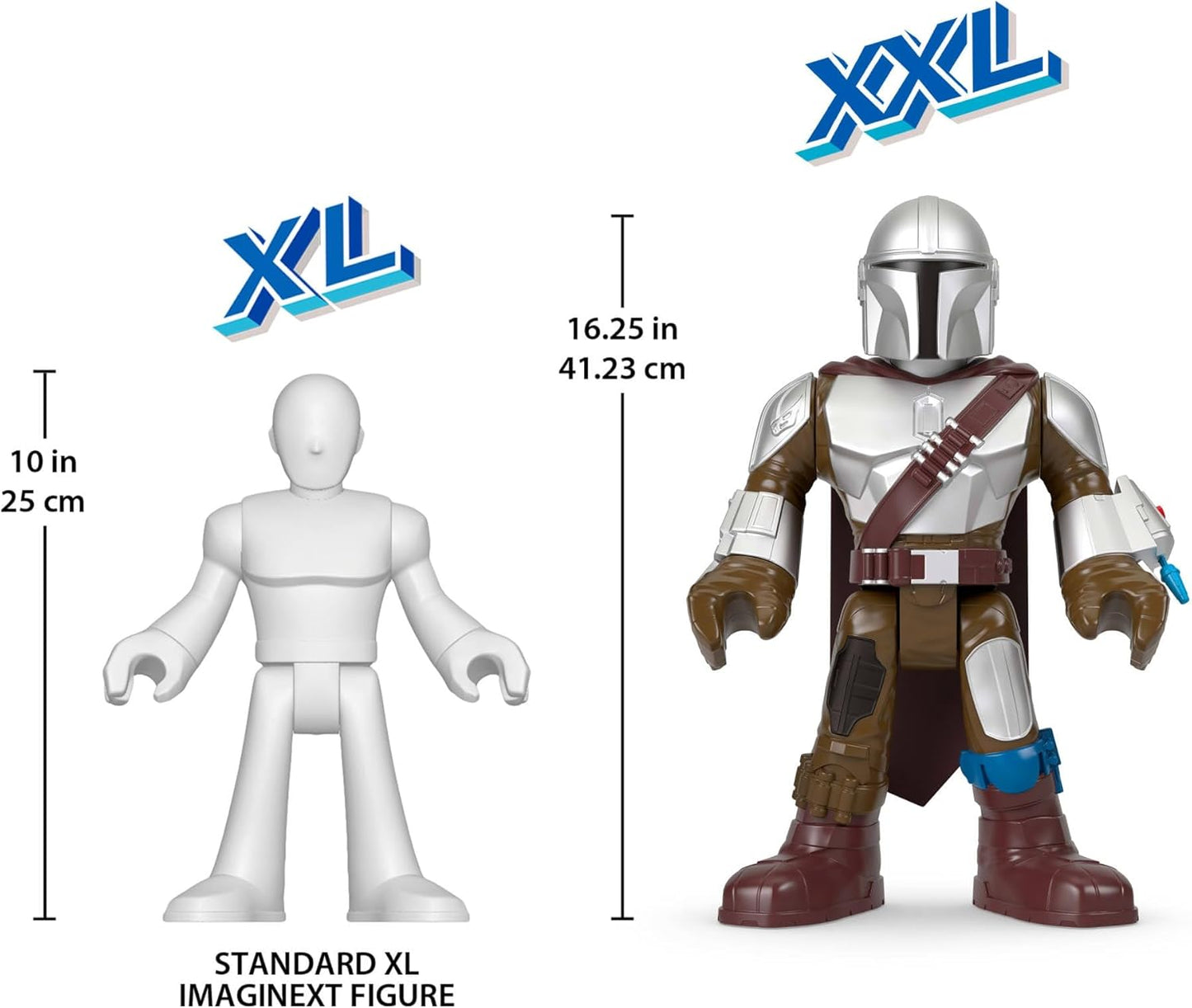 Brinquedo Fisher-Price Imaginext STAR WARS: O Mandaloriano XXL - Figura articulada de mais de 40 cm com lançador - Ideal para crianças a partir de 3 anos - HXT20