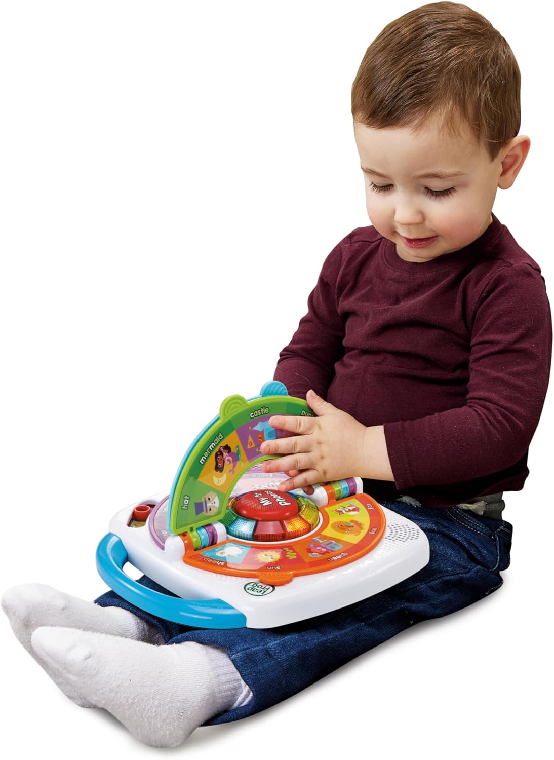 LeapFrog My 1st Phonics: Gire e aprenda, brinquedo educacional com 10 botões iluminados, mais de 100 palavras, 4 modos e 44 sons fonéticos, presente interativo divertido para 18, 24 meses +