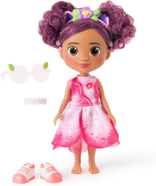 Gabby's Dollhouse: Boneca Gabby do filme Garden com tiara de orelhas de gato removíveis, óculos de sol e roupinhas. Brinquedo infantil para meninas e meninos a partir de 3 anos.