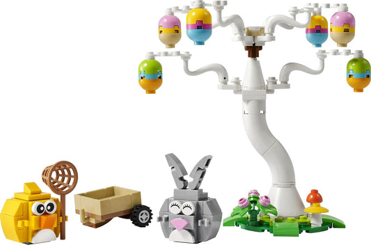 LEGO Caça aos Ovos de Páscoa com Coelho e Pintinho - Brinquedo de Páscoa com Figuras de Coelho e Pássaro - Kit de Artes e Ofícios para Crianças - Presente para Meninas e Meninos a partir de 8 Anos - 40808