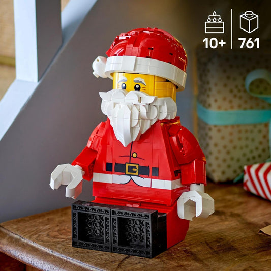 LEGO Minifigura de Papai Noel em escala ampliada 40820 | Brinquedo para meninos e meninas a partir de 10 anos, figura de Papai Noel, enfeite festivo para prateleira, ideia de presente de Natal, 761 peças