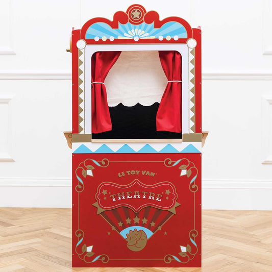 Le Toy Van - Teatro de Marionetas Educacional em Madeira | Brinquedo de dramatização infantil - adequado para mais de 3 anos, multicolorido, 69,85 x 40,89 x 121,92 cm