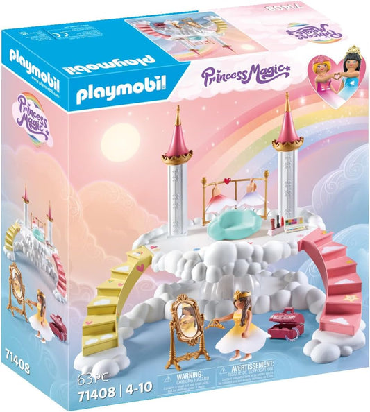 Playmobil 71408 Castelo Arco-Íris: Nuvem de camarim, mundo mágico de conto de fadas, dramatização divertida e imaginativa, conjuntos de jogos adequados para crianças de 4 anos ou mais