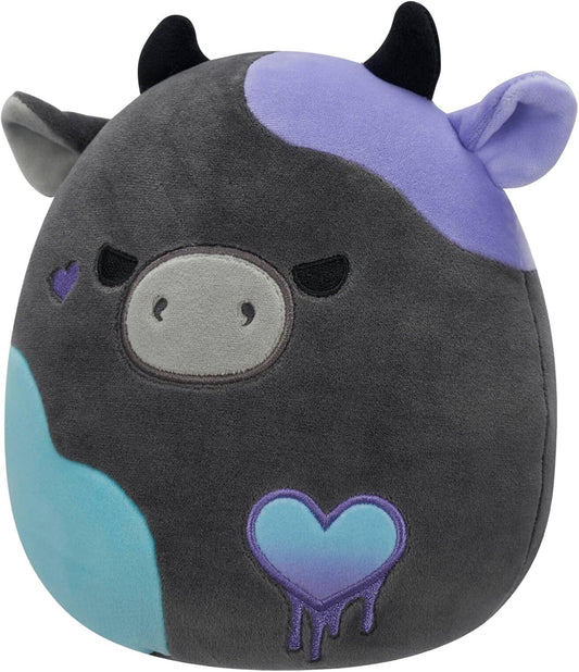 Squishmallows Original Smithereens, a Vaca de Carvão, 19 cm (7,5 polegadas) - Pelúcia de Dia dos Namorados