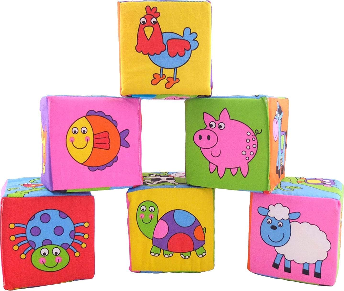 Galt Soft Blocks - Brinquedos sensoriais para bebês com design divertido - Blocos de construção macios com enchimento de espuma e laváveis à máquina - Para o desenvolvimento na primeira infância