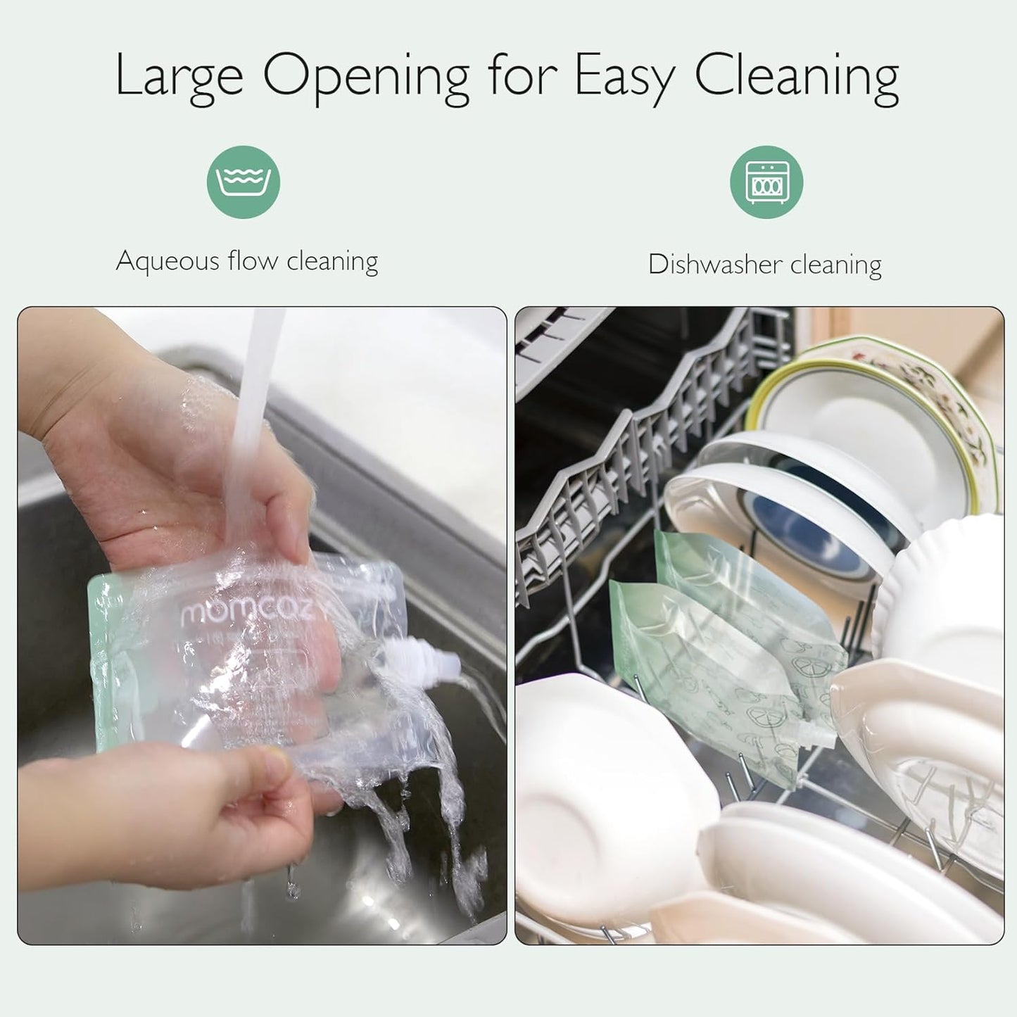 Momcozy Bolsas reutilizáveis de comida para bebês para crianças, plástico sem BPA, seguras para alimentos, seguras para freezer, recarregáveis para compota de maçã, iogurte e bolsa para apertar purê