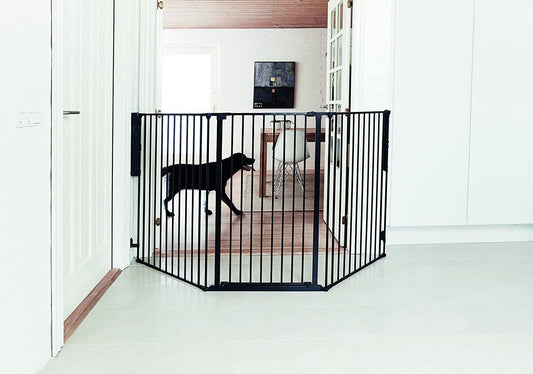 Puerta para mascotas flexible extra alta BabyDan Puerta para mascotas de diseño escandinavo
