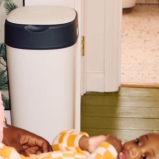 Tommee Tippee Caixote para fraldas Twist and Click XL, inclui 1 cassete de recarga com filme antibacteriano multicamadas, chassi 100% reciclado, branco