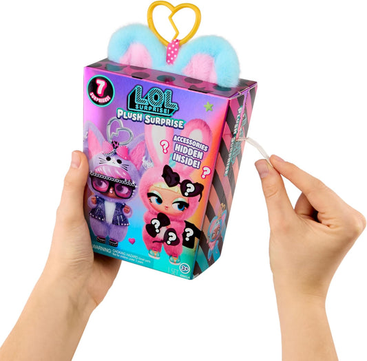 L.O.L. Surprise! Pelúcia – Inclui 7 itens, pelúcia colecionável com chaveiro, 6 modelos para colecionar, indicado para crianças a partir de 4 anos.
