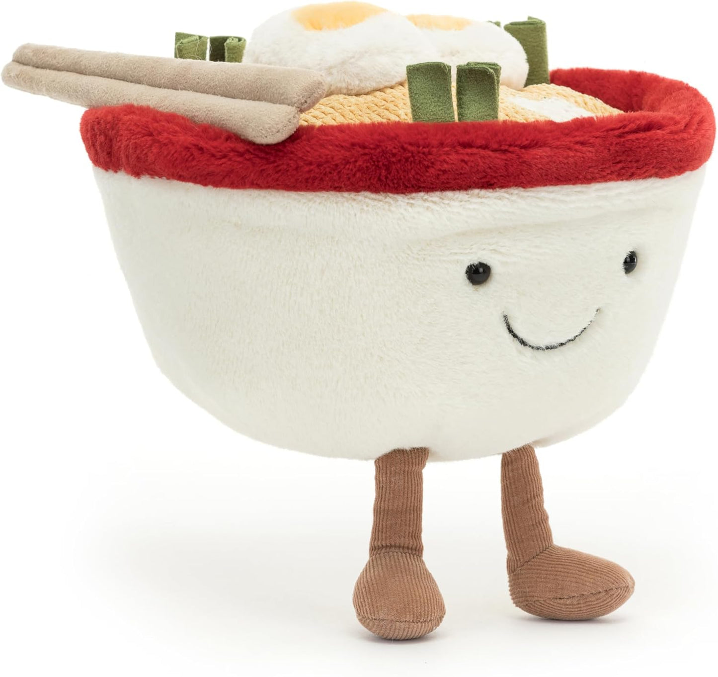 Jellycat Ramen divertido, 89% poliéster, 9% algodão, 2% nylon