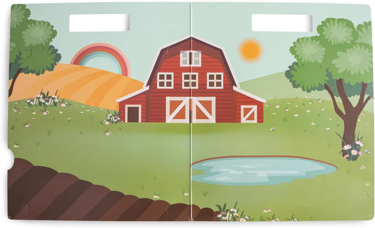 Mushie Livro de Adesivos Reutilizáveis (Animais da Fazenda) | Adesivos Removíveis em Papel Fofo | Atividade de Artes e Ofícios para Crianças