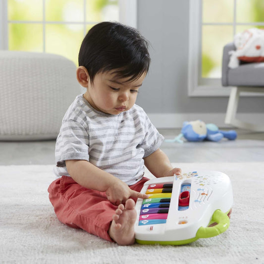 Fisher-Price Silly Sounds Light-Up Piano, versão em: inglês - Reino Unido - italiano - português - espanhol - castelhano, HHX13