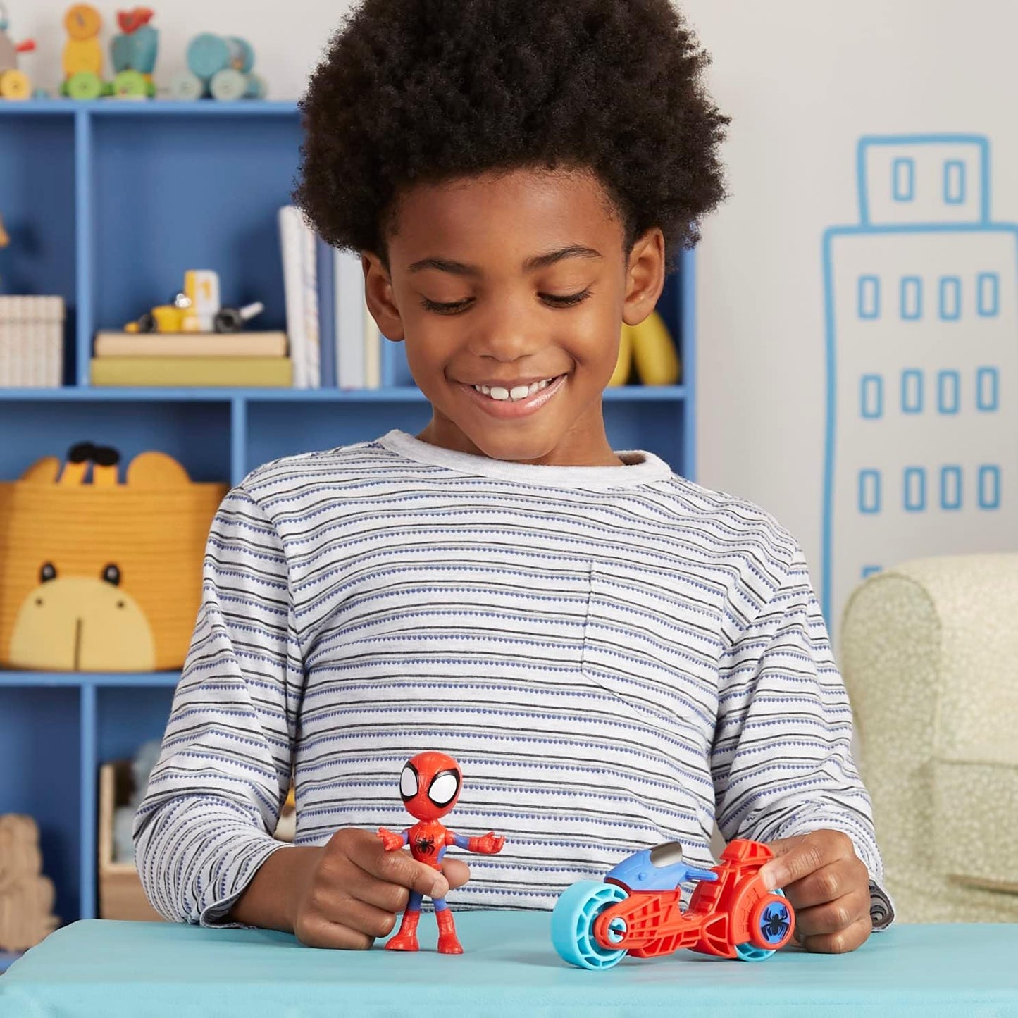 SPIDEY AND HIS AMAZING FRIENDS Marvel, boneco de ação do Aranha, motocicleta de brinquedo, brinquedos para meninos e meninas de 3 anos e mais