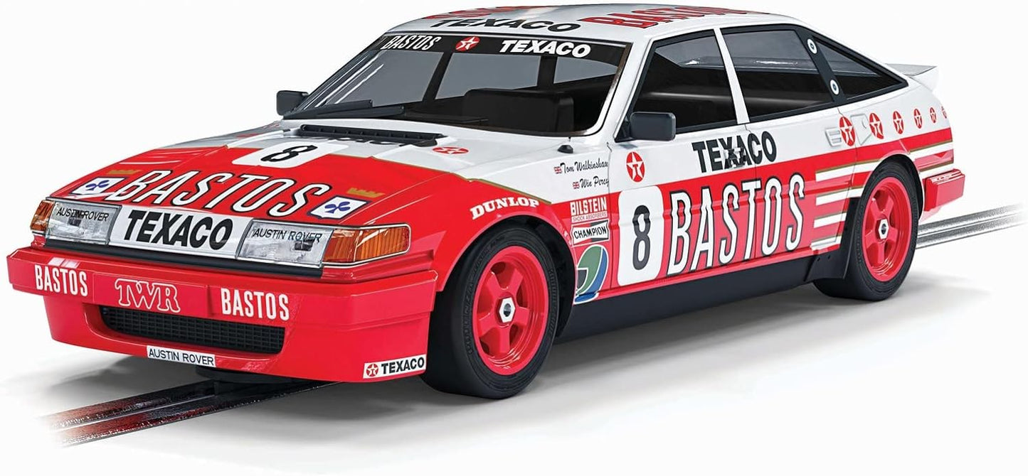 Scalextric Rover Vitesse - 1986 Donington 500KMS - Percy & Walkinshaw. Touring Clássico., Vermelho/Branco (C4299)