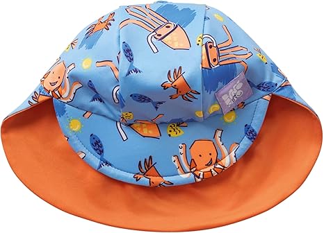 Bambino Mio, chapéu de sol reversível para natação, bebê e criança pequena, boné com proteção para o pescoço, UPF40+