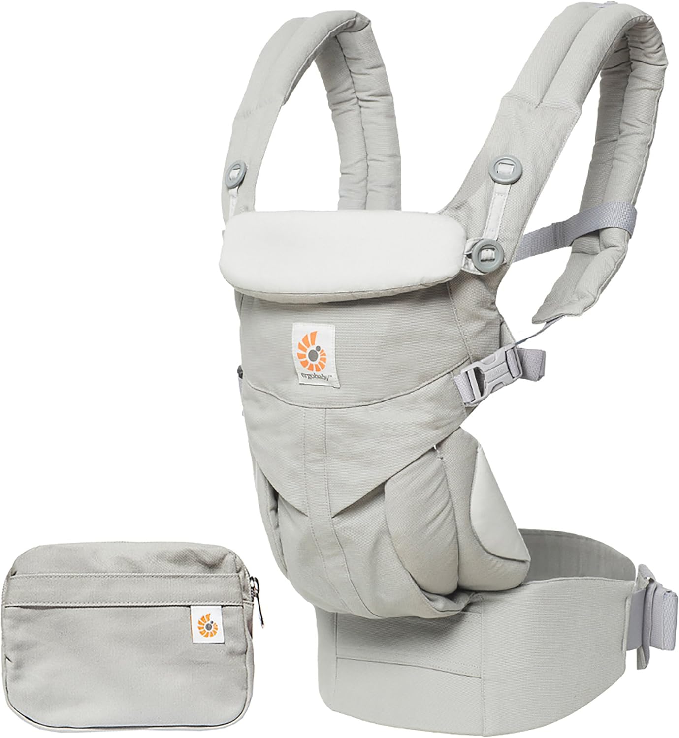 Ergobaby Mochila porta-bebês para recém-nascidos e crianças pequenas, algodão Omni 360 de posições, porta-crianças ergonômico (cinza pérola)
