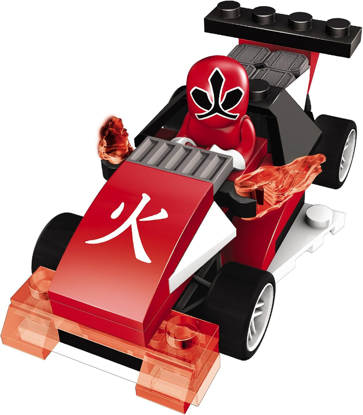 Mega Bloks Power Rangers, 36 peças, Veículo de Corrida do Ranger Vermelho para Montar, a partir de 4 anos, brinquedo de blocos de montar de encaixe