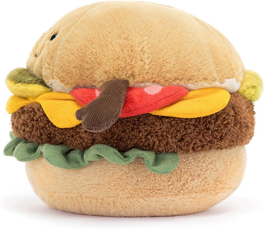 Jellycat Hambúrguer Amuseável - C: 11 cm x l: 11 cm x a: 11 cm
