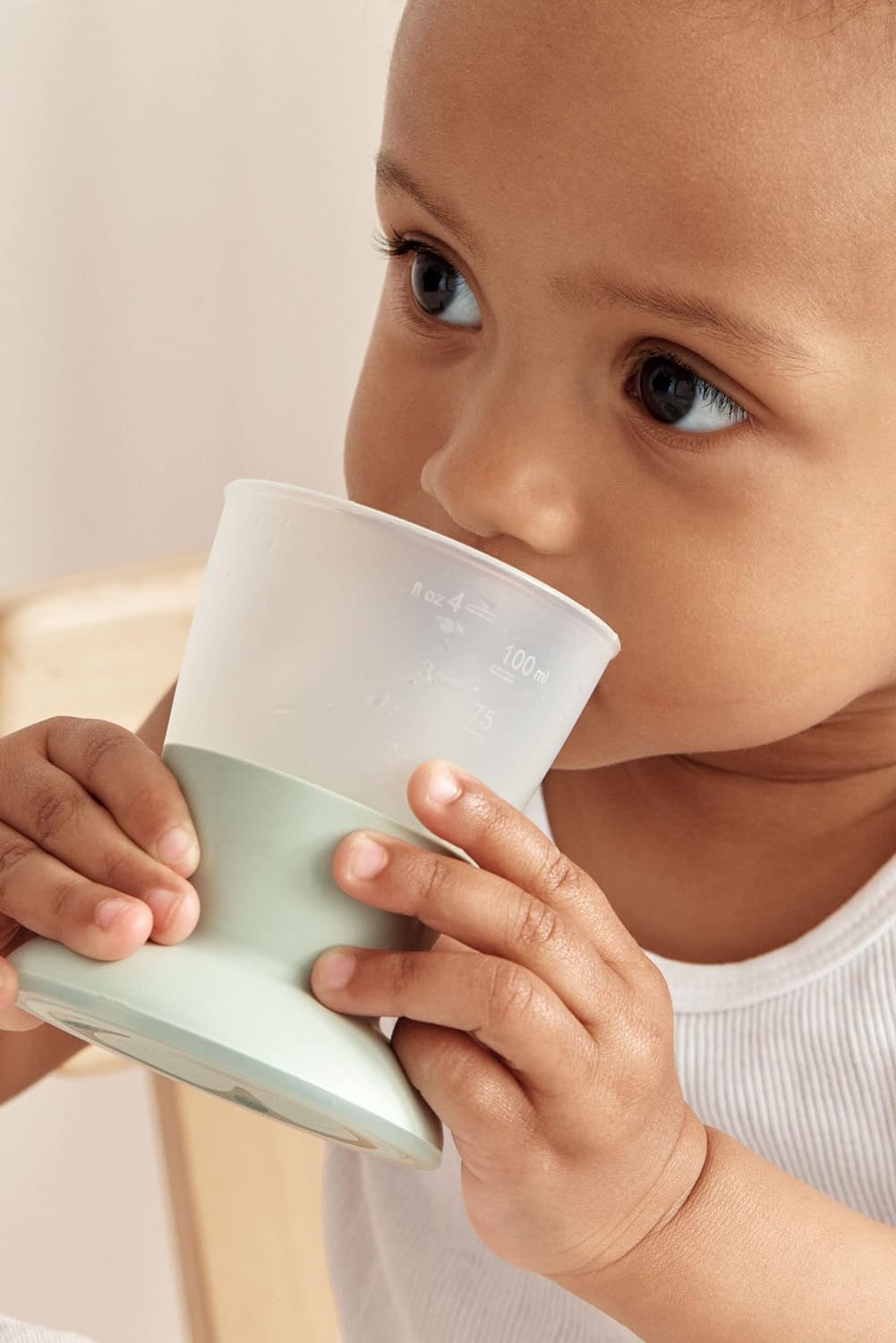 BabyBjörn Set de alimentación para bebé, 4 piezas, verde polvo