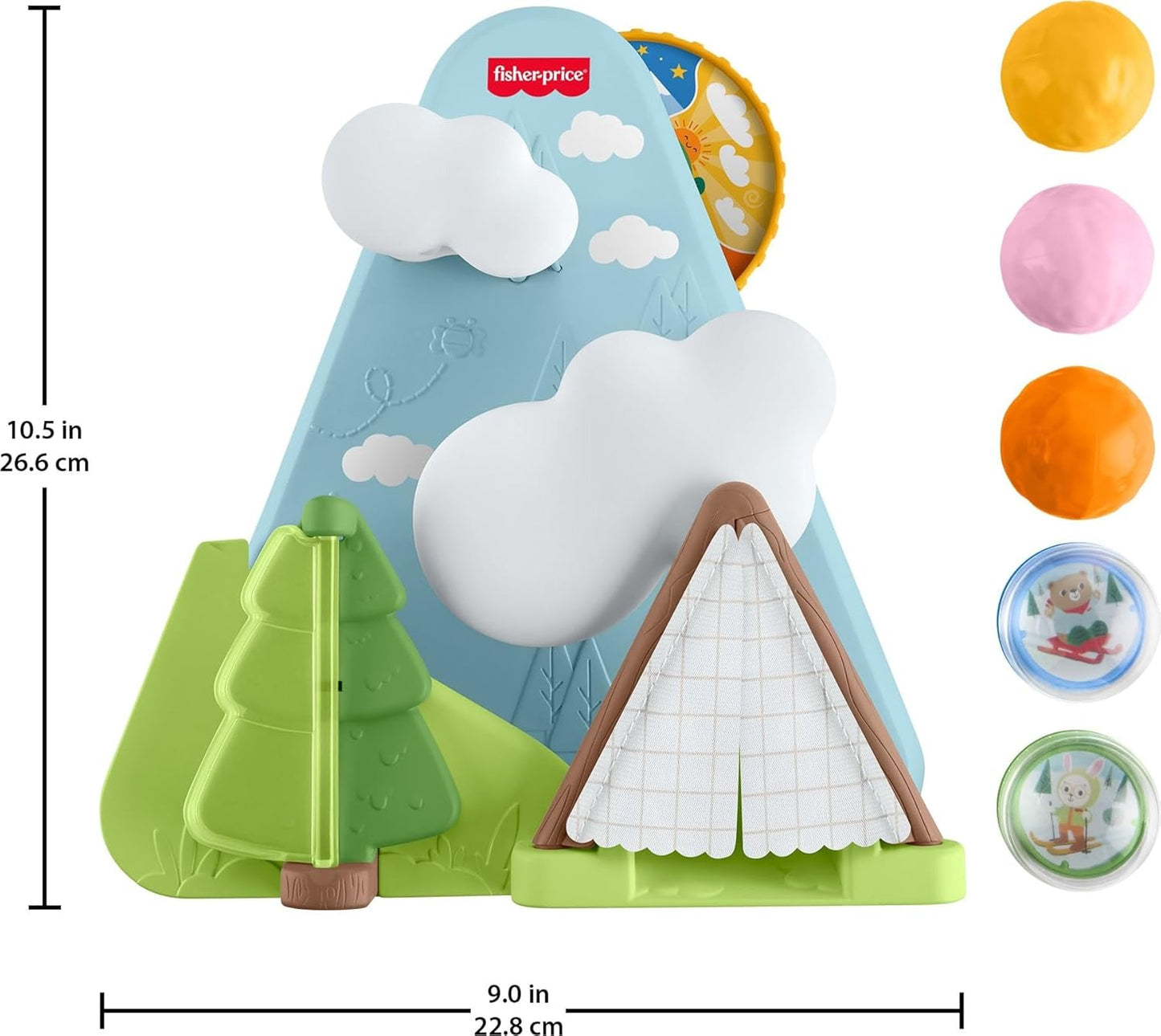 Fisher-Price Brinquedo para Bebê Floresta da Amizade com Bolas e Montanha, Brinquedo de Atividades para Bebês a partir de 9 Meses, JLB88