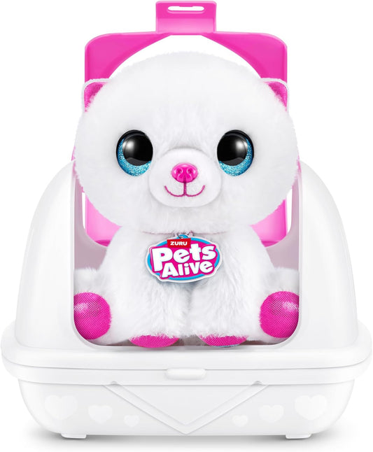 Pets Alive Pet Shop Surprise Series 3 Puppy Rescue Pomeranian, Pelúcia Surprise Puppy, Pelúcias Ultra Macias, Surpresas Dentro, Brinquedo Interativo para Animais de Estimação com Fala Eletrônica e Repete (Pomerânia)