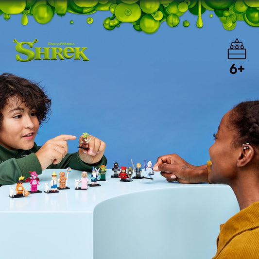 LEGO Minifigures Série Shrek 71053 | Brinquedos para meninos e meninas a partir de 6 anos, embalagem surpresa (blind box), contém 1 de 12 personagens colecionáveis, ideal para lembrancinhas de festa, uma ótima opção de presente pequeno...