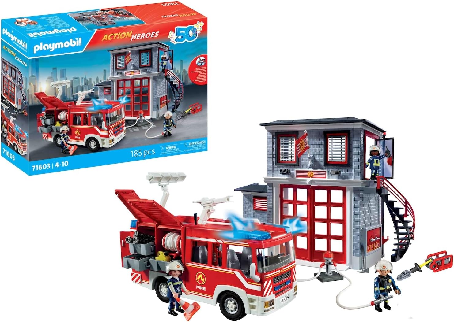 Playmobil 71603 Action Heroes: Fire Rescue Mega Set, grande conjunto d ...