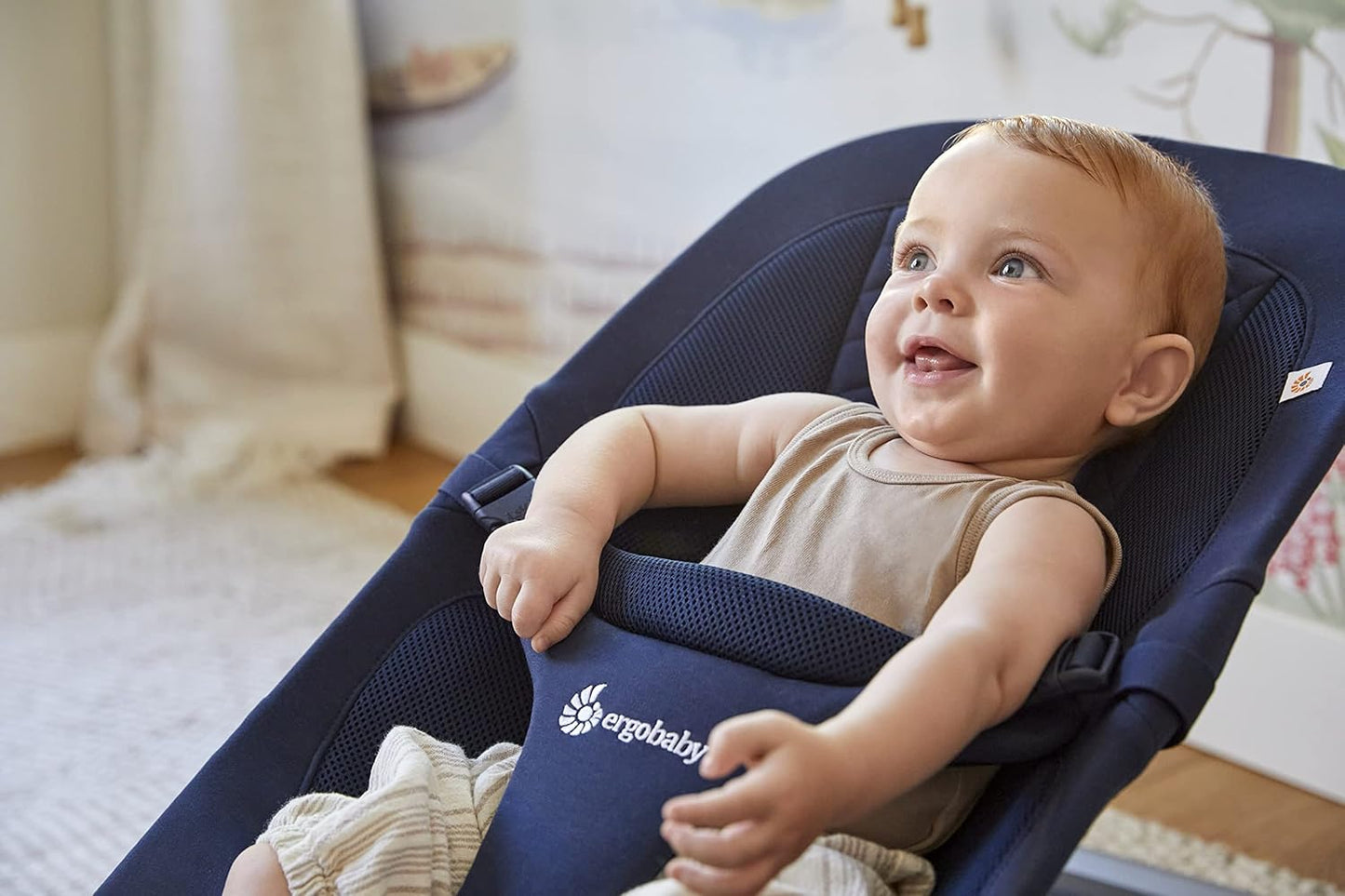 Ergobaby 3 em 1 Evolve Bouncer, espreguiçadeira ergonômica para bebês para recém-nascidos desde o nascimento até a criança, balanço para bebês com inserção para recém-nascidos