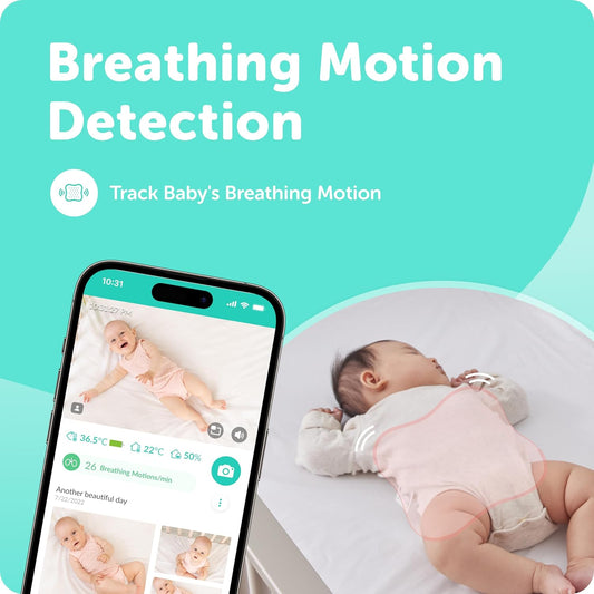 CüboAi Sleep Sensor Pad - Rastreamento de movimento e detecção de movimento em tempo real para bebês com alertas de segurança proativos de IA para bebês, sem contato | Deve ser pareado com o monitor inteligente para bebês Cubo Ai Plus