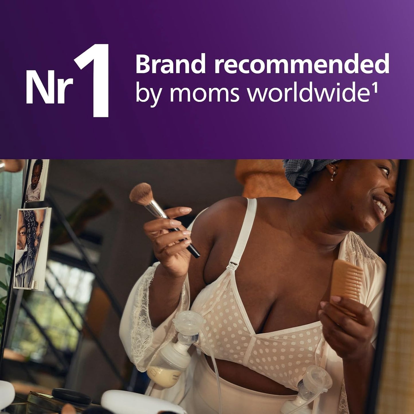 Philips Bomba tira-leite elétrica dupla Avent, potência hospitalar e motor recarregável, inspirada na sucção natural do bebê, bolsa de viagem, modelo SCF398/31