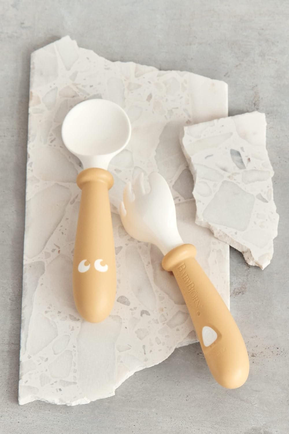 BabyBjörn Set de alimentación para bebé, 4 piezas, Amarillo polvo