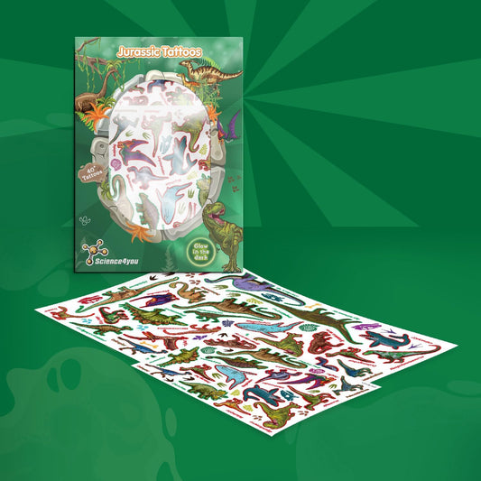 Science4you Tatuagens Temporárias – Kit de Tatuagens de Transferência para Crianças com Mais de 40 Tatuagens de Dinossauro, O Presente de Festa Perfeito para Meninos e Meninas de 5, 6, 7, 8, 9+