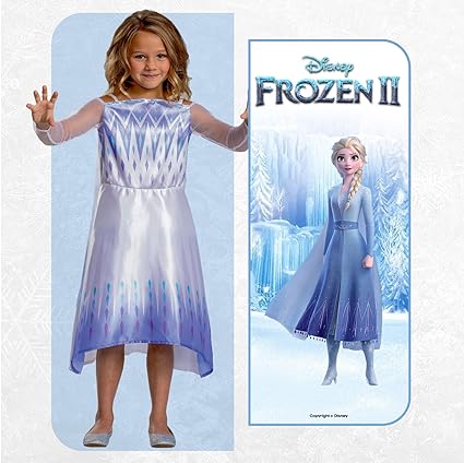 DISGUISE Disney padrão oficial da neve rainha elsa traje crianças, elsa vestir-se para meninas halloween natal fantasia vestido roupa
