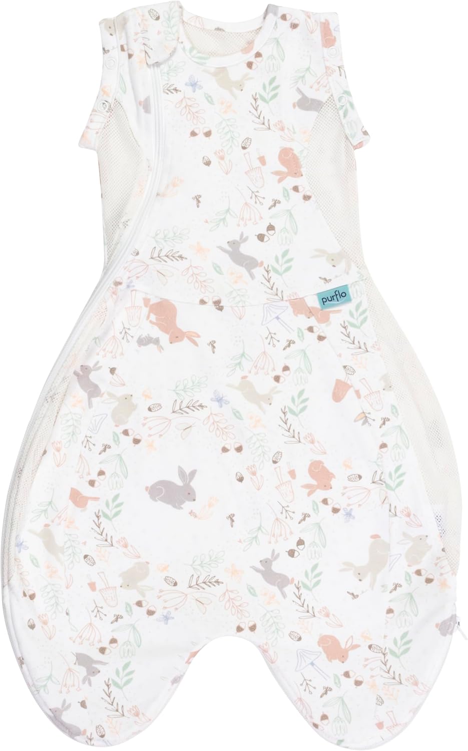 PurFlo Swaddle para saco de dormir | Manta ligera de verano para bebé de 0,5 tog | 0-4 meses | Saco de dormir transpirable para recién nacidos | Crece con tu bebé | Envolver los brazos hacia adentro o hacia afuera | Cadera sana | gris minimalista