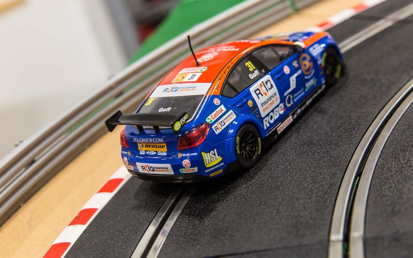 Scalextric C3736 Otra Licencia MG BTCC MG6-Jack Goff, Brands Hatch 2015" Coche