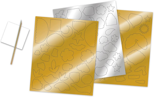 Janod - Adesivos de Metal - 5 Quadros para Decorar - Tema Bollywood - Les Ateliers Du Calme - Kit de Lazer Criativo Infantil - Destreza e Concentração - A partir de 7 Anos - J09165