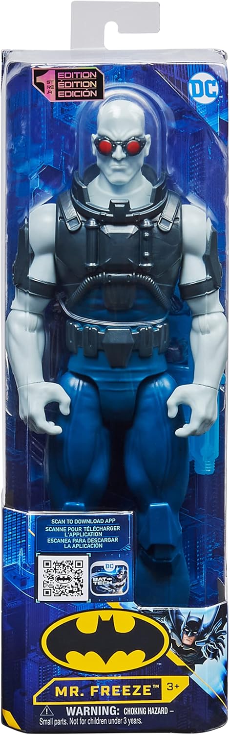 DC Comics Figura de ação Mr. Freeze de 12 polegadas do Batman da com acessório Blaster, brinquedos infantis para meninos a partir de 3 anos