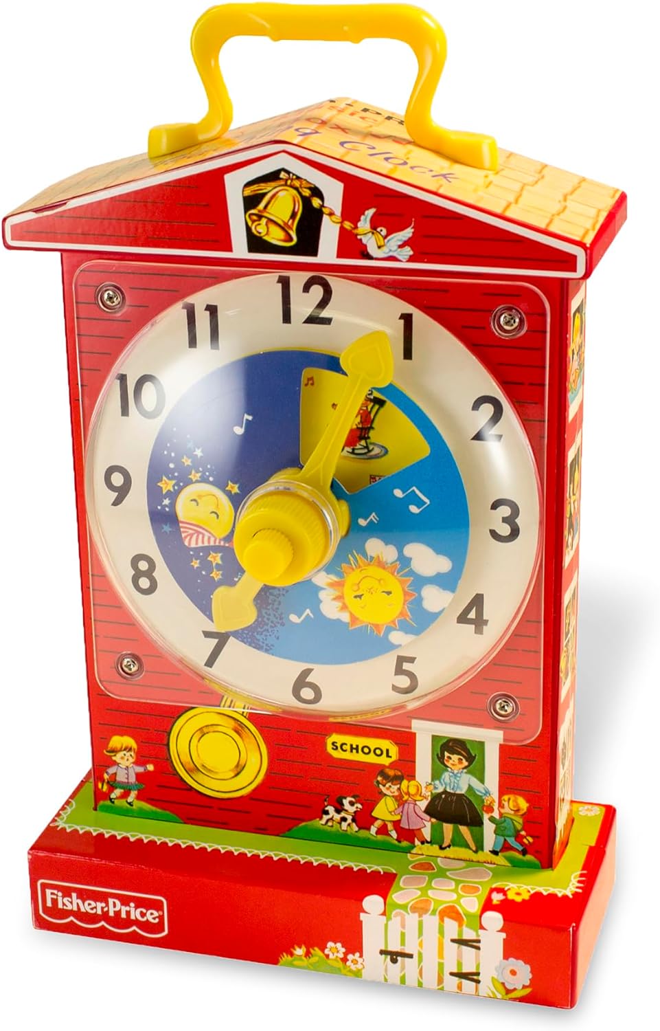 Fisher-Price Classics, Reloj Educativo con Caja de Música, Juguete Mus