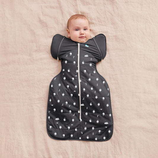 Love To Dream™ Saco de Transição Swaddle UP™, Grande (8,5-11 kg), Cor Carvão Lamb's Best Friend | Ajuste perfeito com abas removíveis | 2,5 Tog | Ideal para inverno e outono (16-20 °C) | Lavável à máquina e com zíper duplo