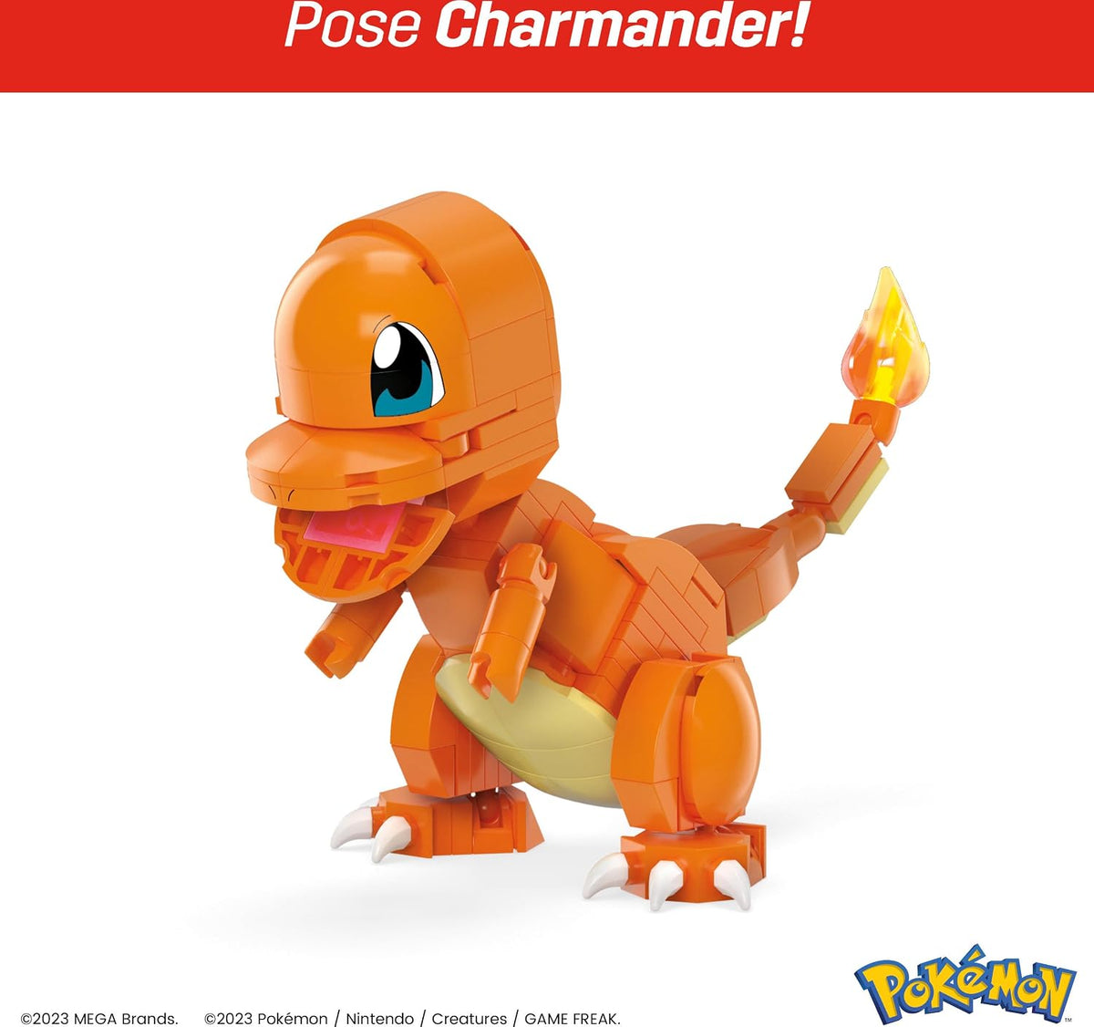 MEGA Brinquedos de Montar Pokémon (Figura de Ação) para Crianças – Trio da Região de Kanto com 529 Peças: Pikachu, Charmander e Meowth Montáveis e Articulados