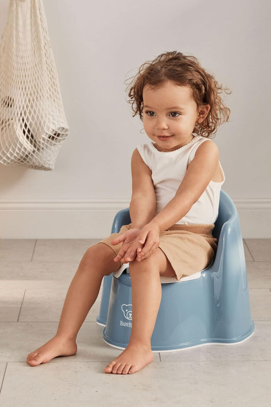 BabyBjörn Orinal, azul profundo/blanco