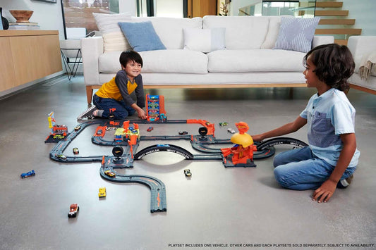 Hot Wheels City Downtown Express Set de lavado de autos con 1 auto Hot Wheels, se conecta a otros conjuntos y pistas, regalo para niños de 4 a 8 años, HD 27