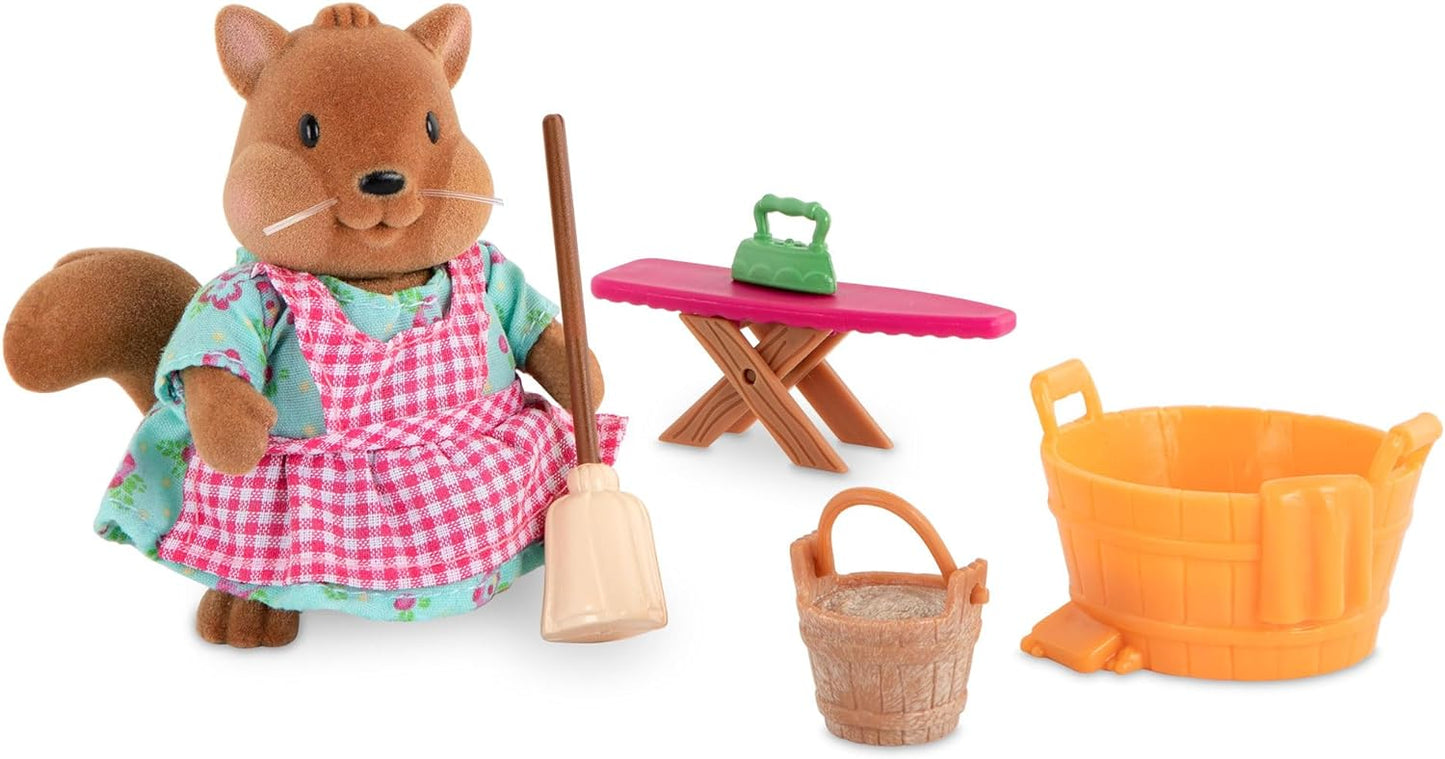 Li'l Woodzeez WZ6703Z Li'l Woodzeez (Juego de cocina y limpieza de 21 piezas con muebles de cocina y accesorios - Juguetes y juegos en miniatura para niños a partir de 3 años, 25,4 x 9, 5 x 21 cm