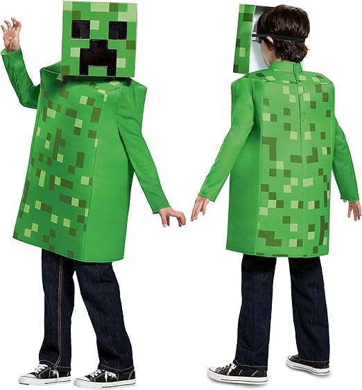 Disguise Fantasia clássica oficial de Minecraft para crianças, fantasias de Halloween para crianças disponíveis nos tamanhos S, M e L