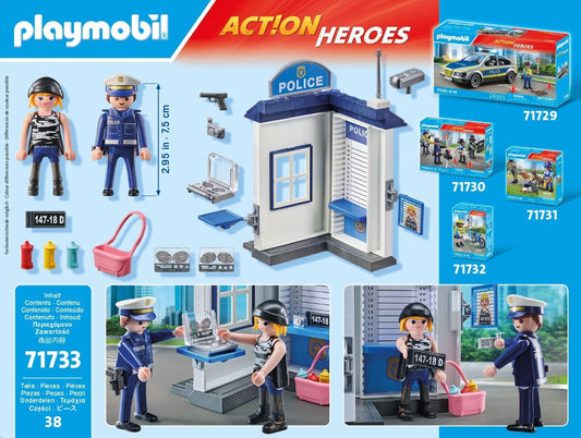 Playmobil | Heróis de Ação | Sala de Investigação Policial | Brinquedos Policiais | Brinquedos para Crianças a partir de 4 anos | 71733